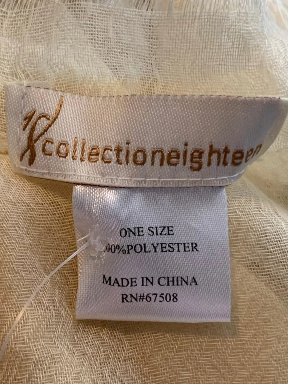 Collection XIIX Bleached Denim Square Scarf, Trusty Tan, One Size